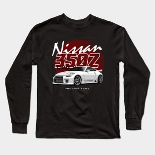 Nissan 350Z on Red Moon, JDM Car Long Sleeve T-Shirt